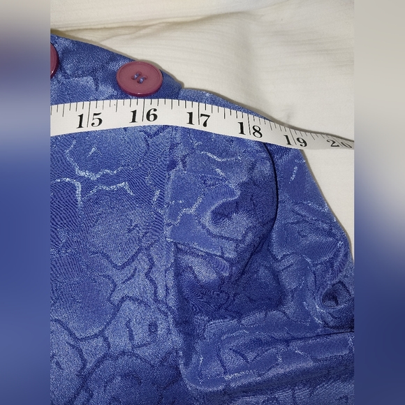 Vintage 80s Billy Jack Apparel Blue Dress Size 11/12 - Picture 13 of 16